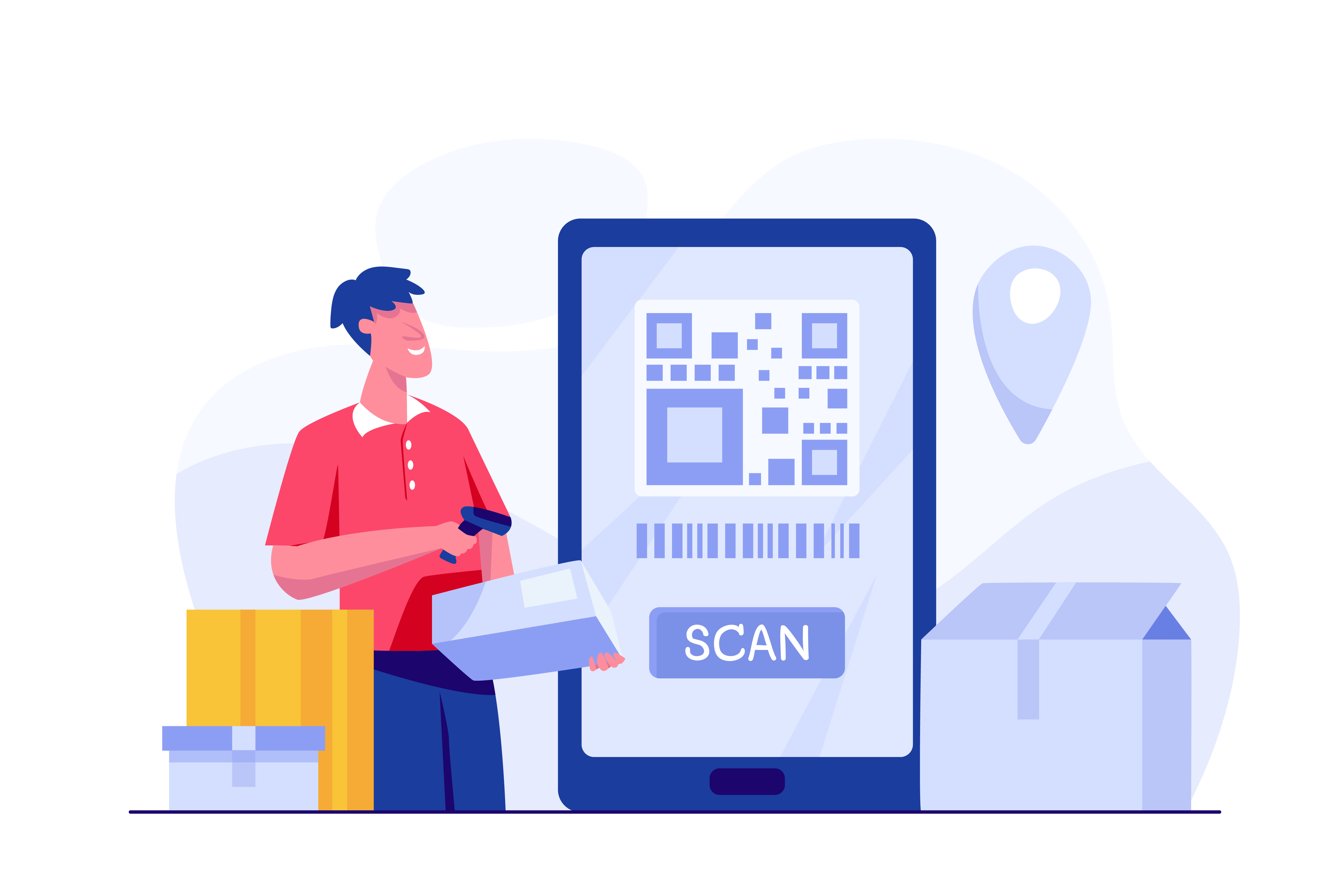 Scanning a package barcode with a mobile device
